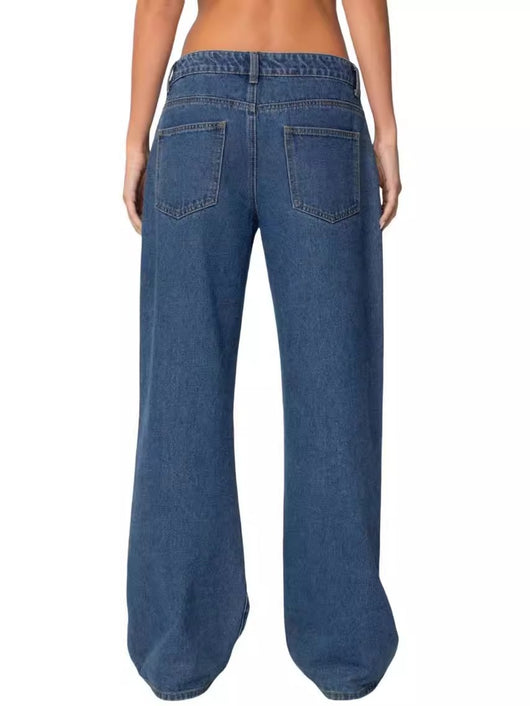 Jeans de Cintura Alta y Pierna Ancha Efecto Limpiador - Image 10