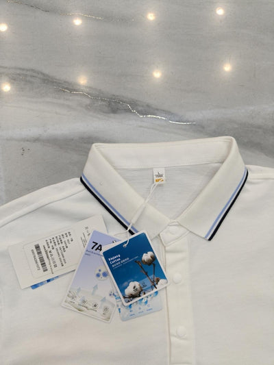 Polo de Algodón Puro Business Casual con Solapa - Manga Corta - Image 34