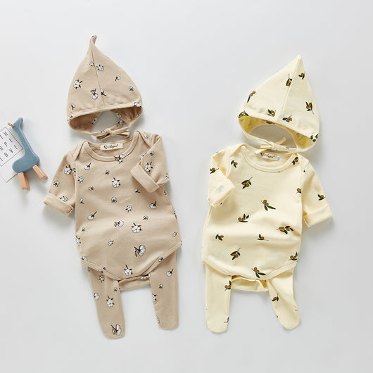 Conjunto Estampado de 3 Piezas: Romper, Pantalón y Gorro - Image 11