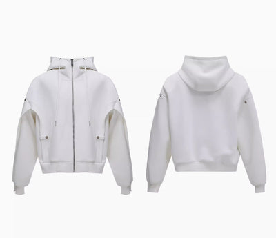 Sudadera con Capucha Oversize de Diseño Deconstruido y Cordón Ajustable - Image 7