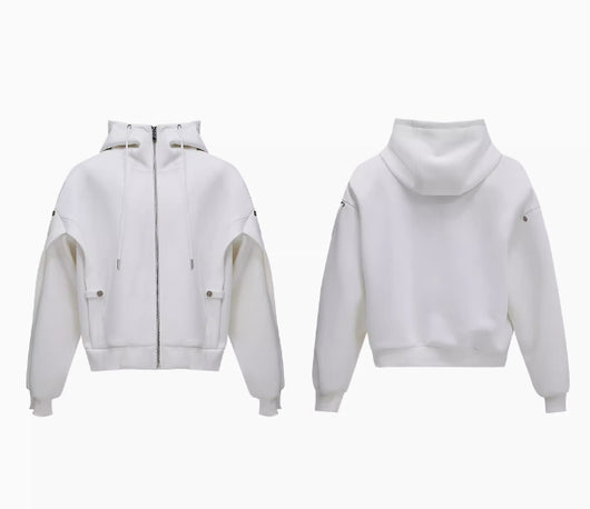 Sudadera con Capucha Oversize de Diseño Deconstruido y Cordón Ajustable - Image 7