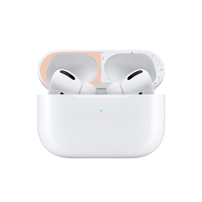 Black metal sticker headphone film, designed to protect the inside of an earbud charging case from dust and fingerprints. - Image 19
