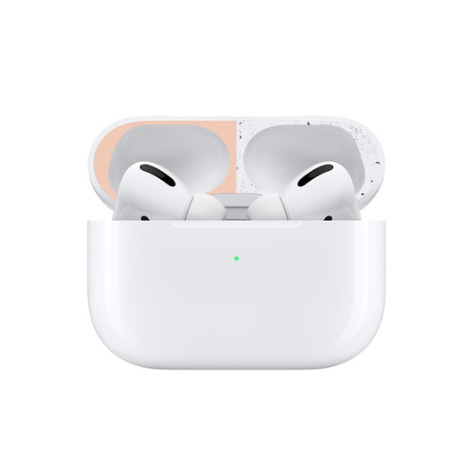 Black metal sticker headphone film, designed to protect the inside of an earbud charging case from dust and fingerprints. - Image 19