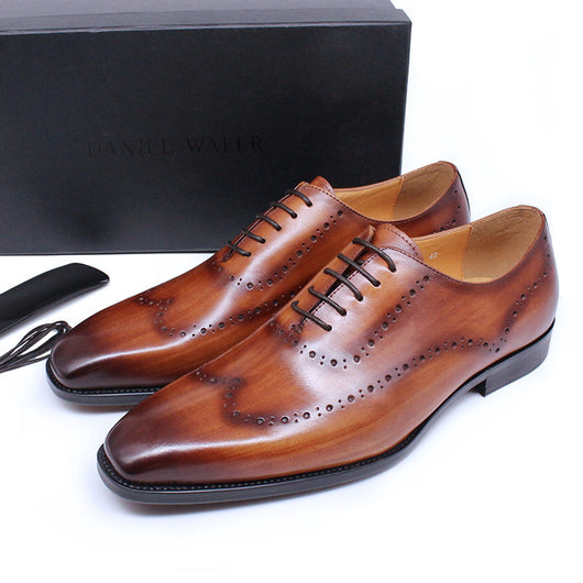 Zapatos Oxford de Cuero Grabados para Hombre - Estilo Brogue Británico - Image 20
