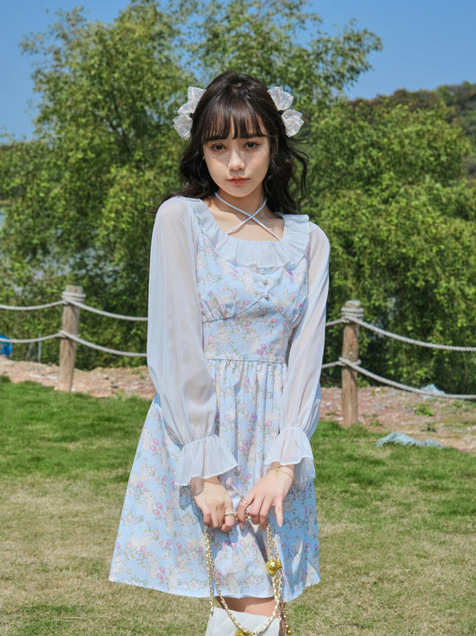 Vestido Floral Hanazaki Deer Estilo Francesa - Image 10