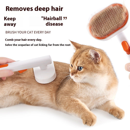 Cepillo Deshedding Automático para Mascotas - Removedor de Pelo
