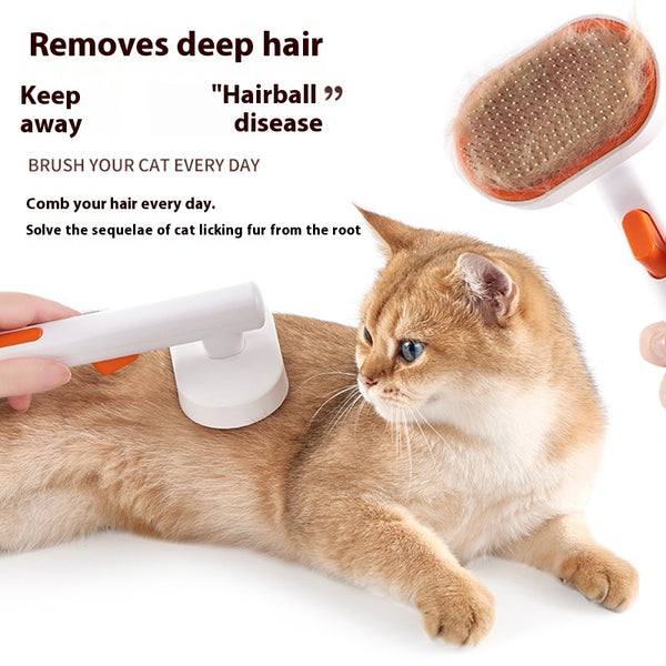 Cepillo Deshedding Automático para Mascotas - Removedor de Pelo
