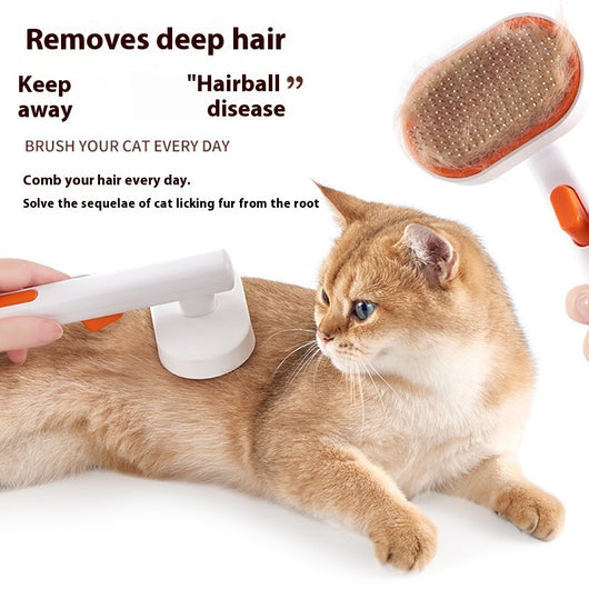 Cepillo Deshedding Automático para Mascotas - Removedor de Pelo