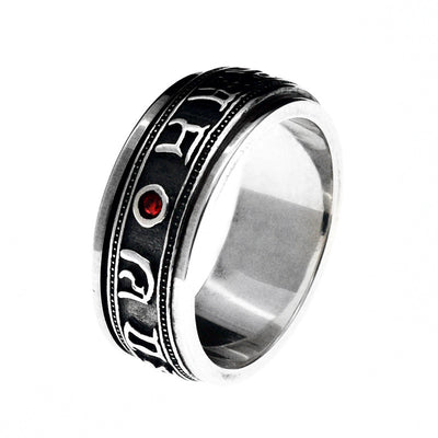 Anillo de Transferencia Vajra Daming Mantra con Acabado Desgastado - Image 8