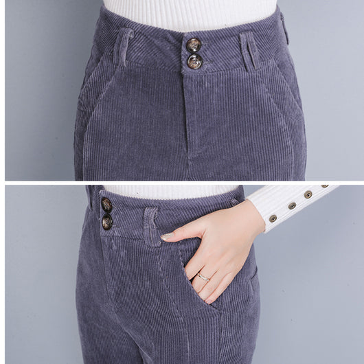 Pantalón Pana Cintura Alta Acampanado Suave y Cómodo - Image 14