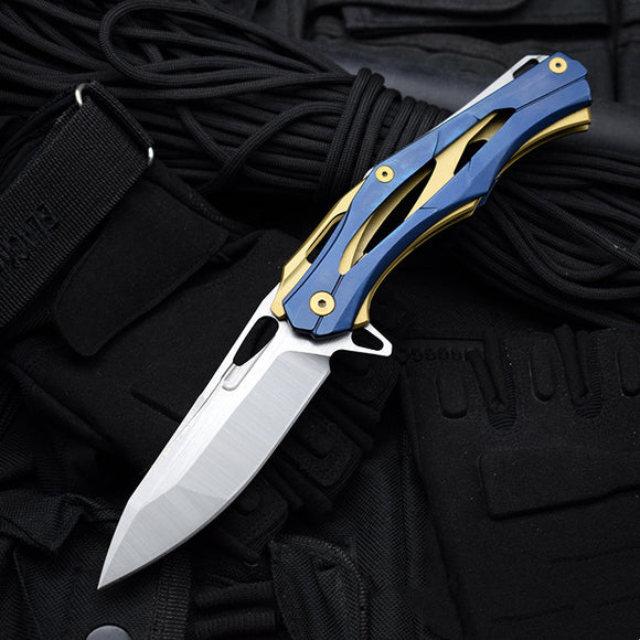Cuchillo Plegable Táctico de Acero D2 - Alta Dureza para Aventuras