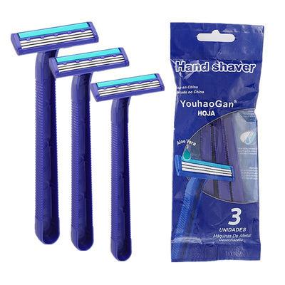 Rasurador Desechable de Tres Capas en Acero Inoxidable