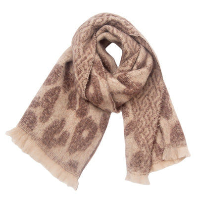 Bufanda Estampado Leopardo Estilo Europeo Americano para Hombre - Image 10