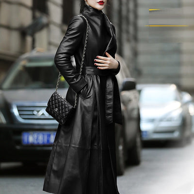 Chaqueta Acolchada de Cuero con Cintura Ajustable para Mujer - Image 11