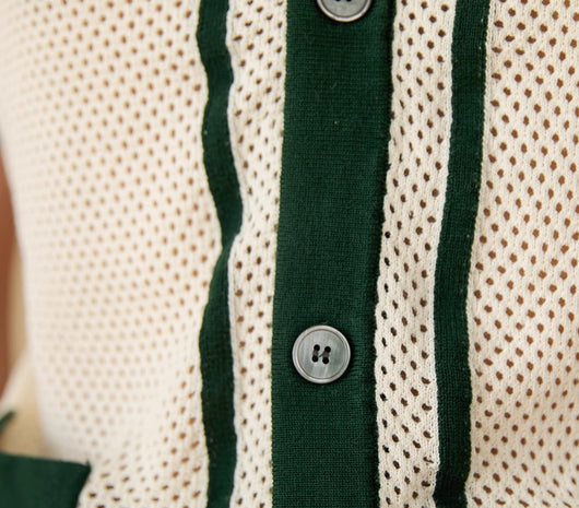 Cardigan Corto Estilo Preppy con Calados Elegantes - Image 10