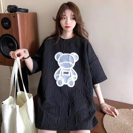 Camiseta Holgada de Manga Corta para Mujer