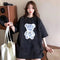 Camiseta Holgada de Manga Corta para Mujer