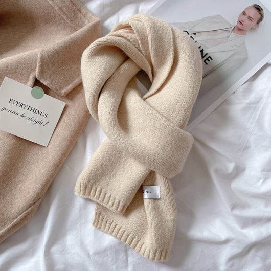 Bufanda de Lana Tejida para Mujer - Abrigo Grueso Invierno y Otoño - Image 6