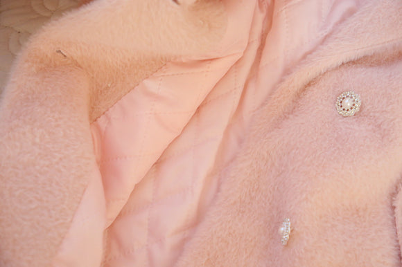 Abrigo de Lana con Perlas Aromáticas Efecto Visón