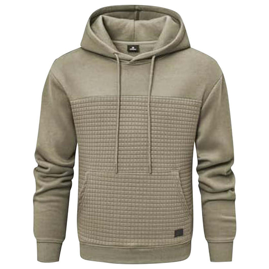 Chaqueta Sudadera Deportiva Talla Grande con Forro Polar y Diseño Patchwork Cuadros - Image 13