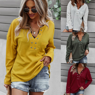 Suéter Tejido Holgado de Color Sólido para Mujer - Abrigo Trendy - Image 5