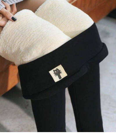 Leggings de Terciopelo Cordero Gris y Negro - Image 14