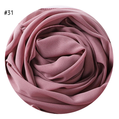 Pañuelo de Gasa Perlada en Colores Sólidos - Cobertura Elegante Monocromática - Image 34