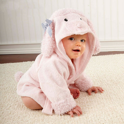 Bata de Baño Infantil con Capucha - Toalla Modelo Animales Lindos en Algodón - Image 26