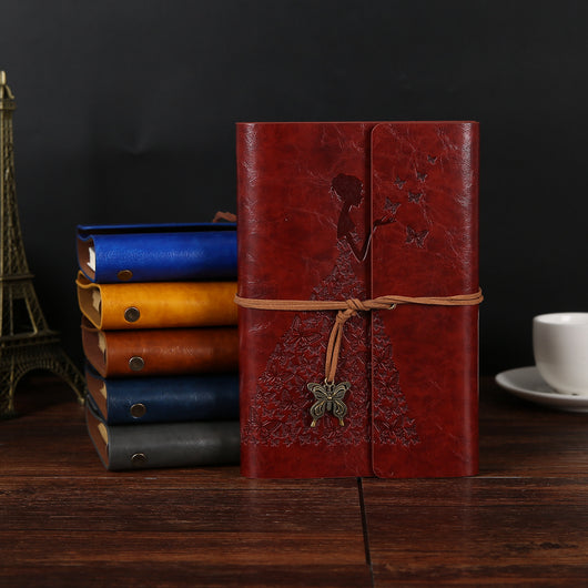 Libreta Portátil de Hojas Sueltas Estilo Retro con Papel Kraft