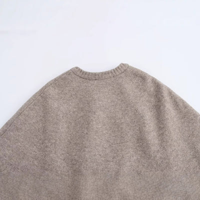 Abrigo Tejido Estilo Capa con Cuello Redondo Multiuso - Image 5