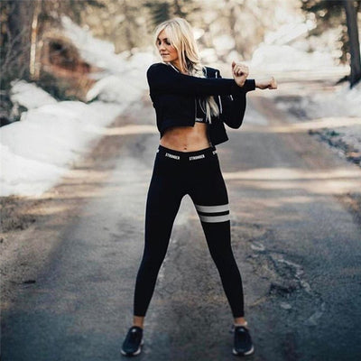 Leggins Deportivos Estampado Letras - Ajuste Slim para Yoga y Fitness - Image 3