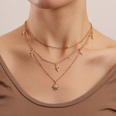 Collar Colgante Dorado con Cristales Duales - Joyería Elegante - Image 11