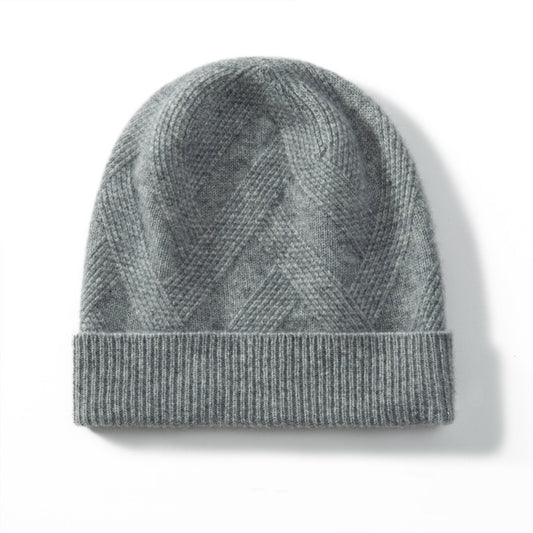 Gorro de Cachemira Pura para Mujer - Tejido Grueso con Diseño Retorcido - Image 2