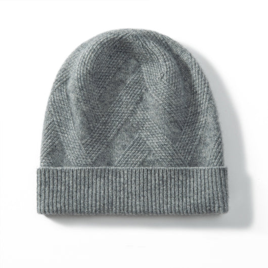 Gorro de Cachemira Pura para Mujer - Tejido Grueso con Diseño Retorcido - Image 2