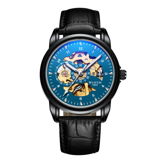 Reloj Mecánico de Cuero para Hombre Resistente al Agua con Esfera Luminosa - Image 6