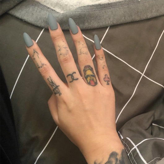 Uñas Postizas Trapecio Alargadas Pato Mandarín Oscuro - Image 11