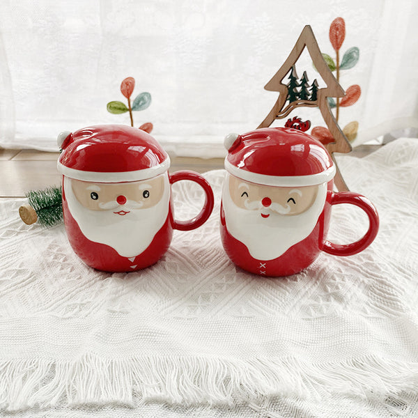 Taza Navideña de Cerámica con Dibujos Infantiles - Regalo Perfecto para Estudiantes