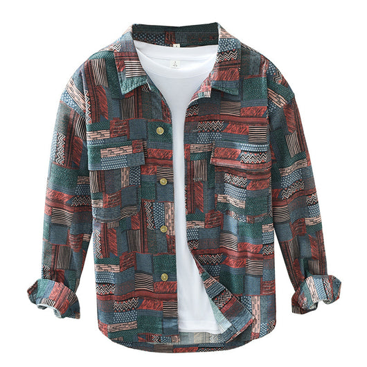 Camisa Suelta Estampada Versátil para Hombre - Diseño Japonés - Image 11