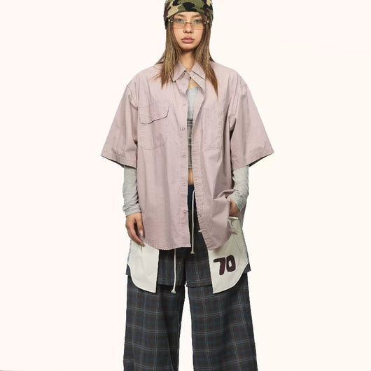 Camisa Retro de Trabajo para Mujer con Bolsillos Funcionales - Diseño Clásico Verano - Image 5