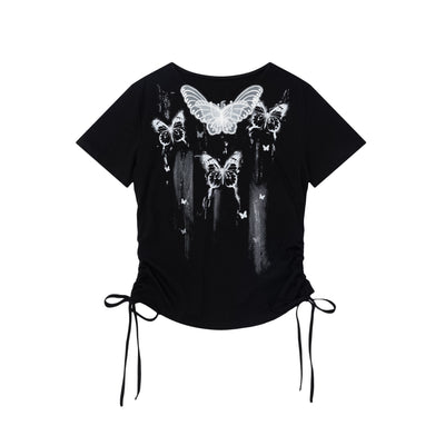 Camiseta Estampado Mariposas Manga Corta para Mujer - Image 10