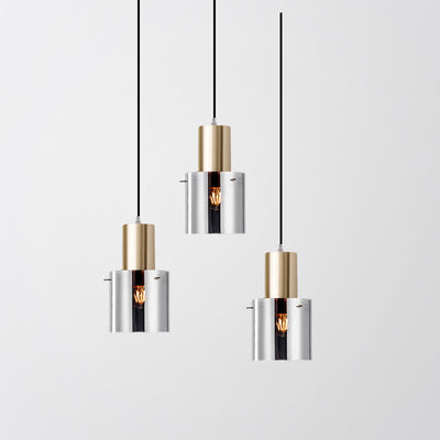 Lámpara Colgante de Cristal Ahumado Electrochapado para Mesita de Noche - Image 12