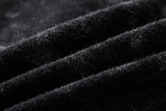 Cardigan Sudadera Holgada Negra Lavada Estilo Vintage para Hombre - Image 15