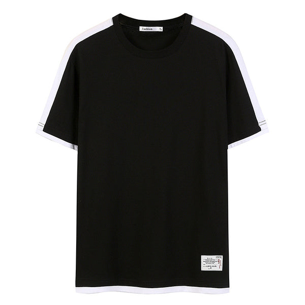 Camiseta Clásica de Algodón para Hombre - Cuello Redondo Manga Corta