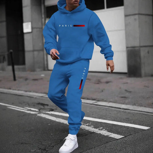 Conjunto Deportivo Impreso para Hombre - Sudadera y Pantalón Fashion