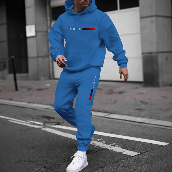 Conjunto Deportivo Impreso para Hombre - Sudadera y Pantalón Fashion