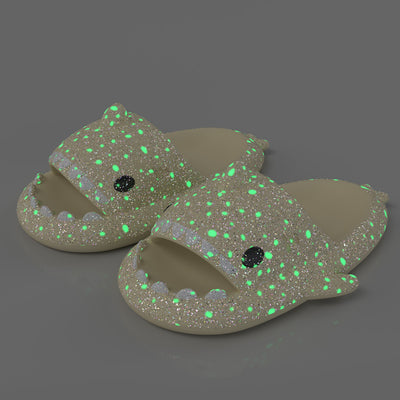 Pantuflas Tiburón con Luz Nocturna Diseño Noche Estrellada - Zapatillas de Casa para Parejas - Image 25