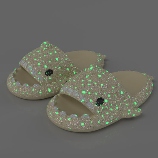 Pantuflas Tiburón con Luz Nocturna Diseño Noche Estrellada - Zapatillas de Casa para Parejas - Image 25