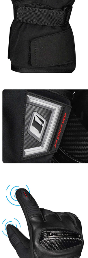 Guantes de Motociclismo en Cuero Genuino con Protección de Fibra de Carbono - Image 11