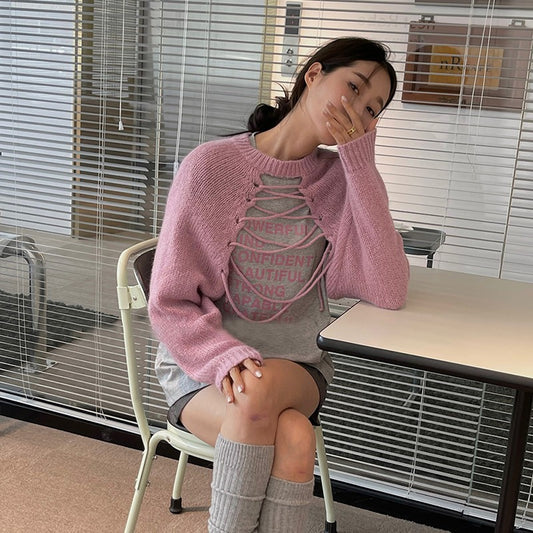 Suéter Poncho Tejido Estilo Slouchy para Otoño - Image 2