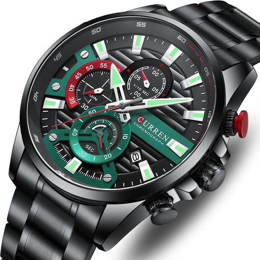 Reloj Deportivo de Acero Inoxidable con Seis Esferas - Cuarzo Precisión - Image 7